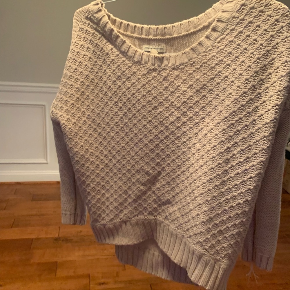Cropped sweater oatmeal color